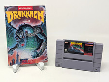 Drakkhen Super Nintendo SNES 1991 Game Cartridge & Manual Authentic Tested