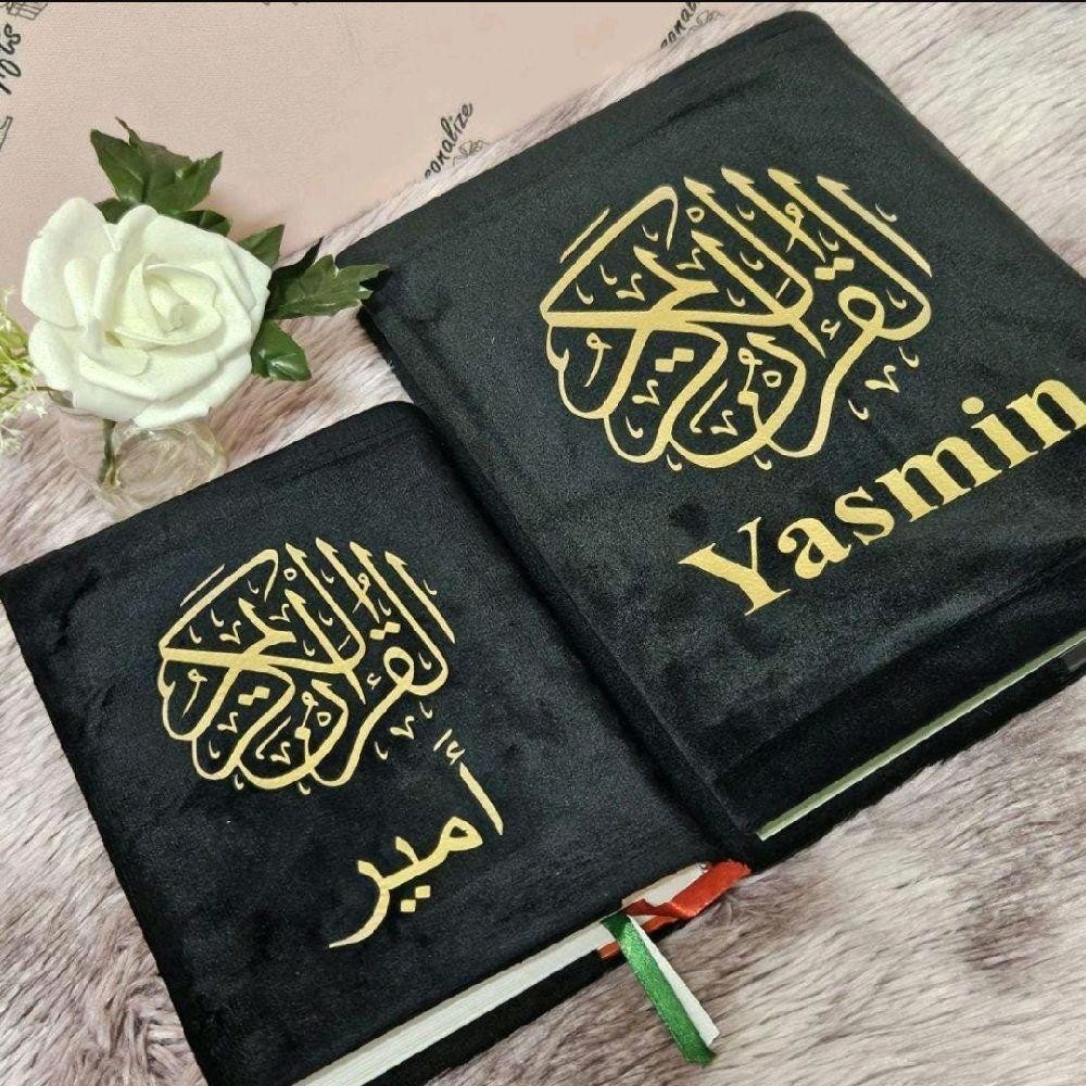 Personalised Made To Measure Quraan Velvet Quran Covers Protection Islamic Gifts