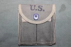 US Military Issue WW2 M1 Carbine Ammo Magazine Stock Belt Pouch OD Canvas J35