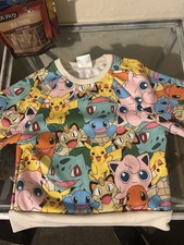 Pokemon Kids Pajama Set Size Small 6-6X Pikachu Charmander Squirtle Jigglypuff
