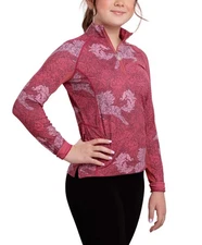 Girls Kastel Denmark Long Sleeve Top Horseback Riding UPF 30+ Size M Pink