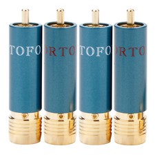 4pcs Audiophilo Gold Plated RCA Connector RCA Plug Hi-end Adapter for HiFi Cable