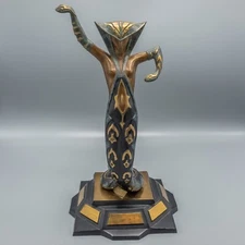 READ Erte (Romain de Tirtoff) Bronze Sculpture La Jalousie 1980 - FREE USA SHIP