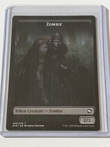 Zombie Token Card 9/19 MTG D&D Adventures in Forgotten Realms 2021 NM / MT 8.5 + - Picture 1 of 11