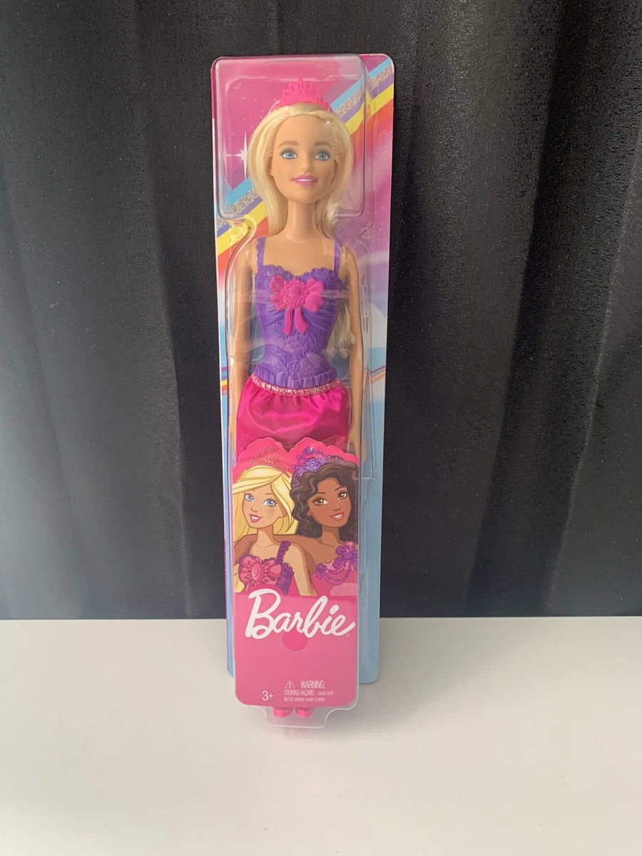 Barbie Dreamtopia Royal doll with blonde hair shimmery pink skirt and matching