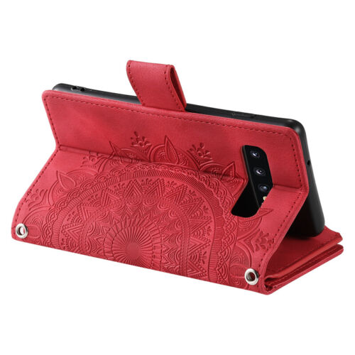 Zip Wallet Case Lanyard Card Slot Leather Flip Cover for Samsung A14 A24 A34 A54 - Picture 32 of 33