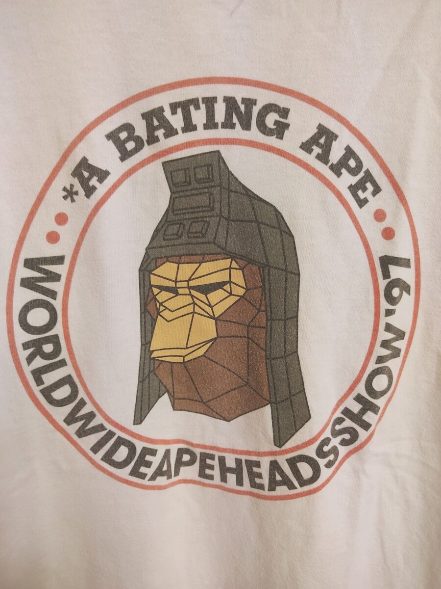 A BATHING APE WORLD WIDE APE HEADS SHOW 97' Rare T-shirt A BATHING APE WORLD WIDE APE HEADS SHOW 97' Rare T-shirt