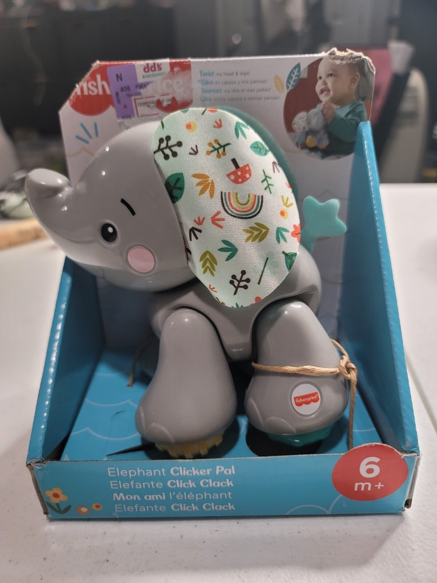 Fisher-Price Elephant Clicker Infant Fine Motor Toy for Sensory