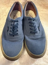 Navy Blue And Tan Vans M7.5 Or W9