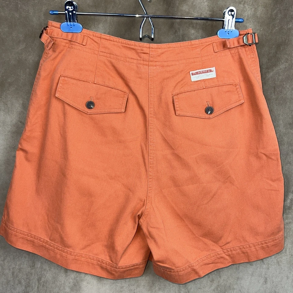 VTG Lauren Ralph Lauren Womens Sz 6 Orange 100% Cotton High Waisted Shorts - Image 4 of 4
