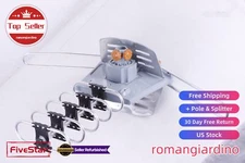 Digital HDTV Outdoor Antenna 1080P UHF VHF FM Amplified Splitter 360 Rotor Pole