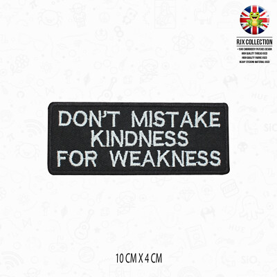 DON'T ERROR KINDNESS Worte Spruch Patch Bügelbild Patch Aufnäher bestickt Patch