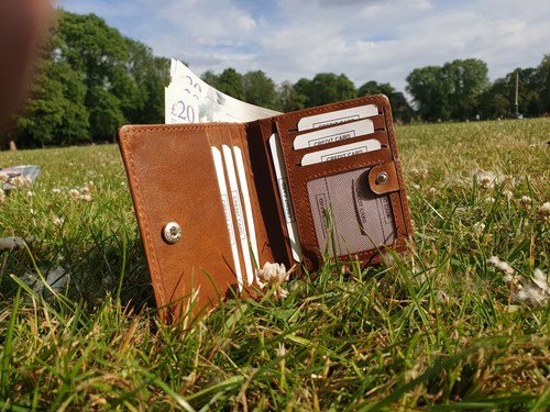 Real Leather Mens Wallet, Handmade Pure Leather Wallet for Men, Gift Bag Packed - Picture 33 of 60
