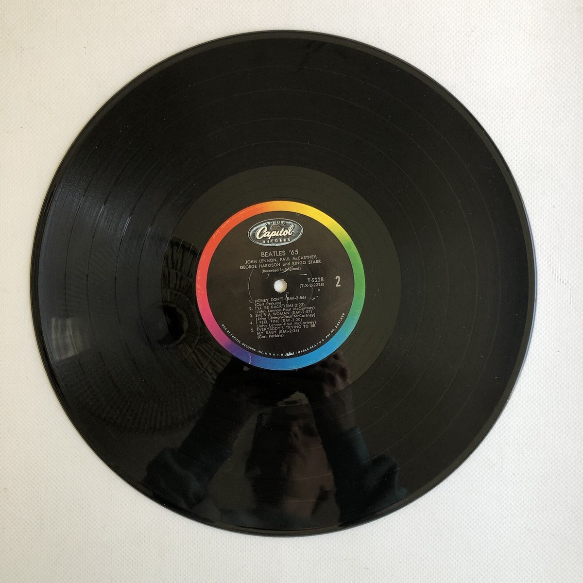 VINTAGE THE BEATLES 65 VINYL RECORD ALBUM 12” Capital