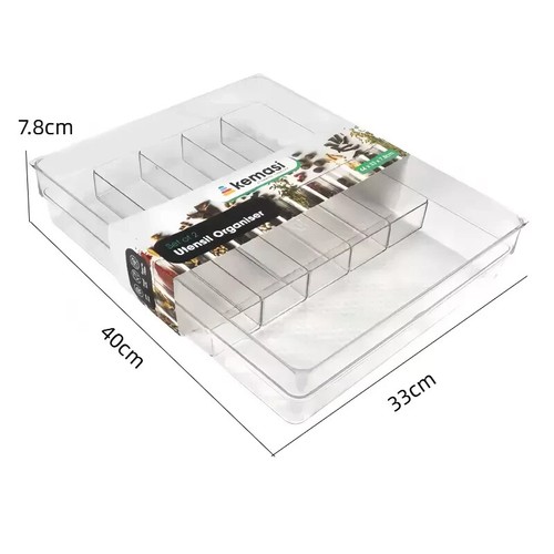 Set Of 2 Kitchen Cabinet Cutlery Tray Utensil Organiser Insert Divider Storage - Picture 4 of 8