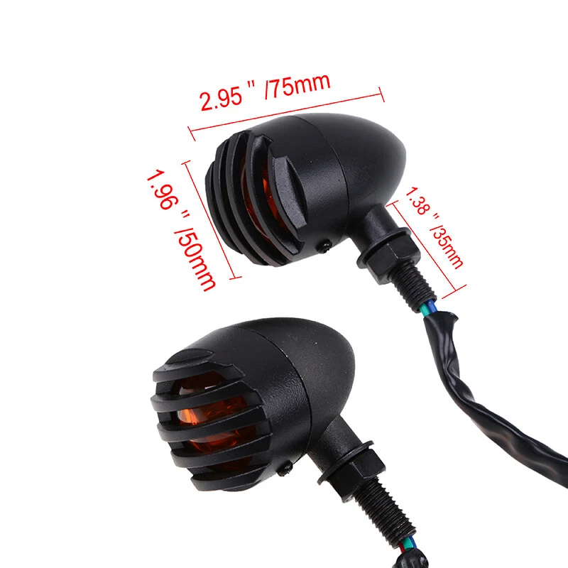 Luces intermitentes de luces intermitentes de motocicleta Lámpara ámbar compatible con HARLEY 883 1200 Foto 3 de 4