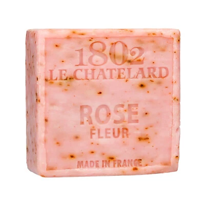 Seife palmölfrei / Rosen-Blüten / Savon de Marseille / 100g / Le Chatelard