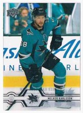2019-20 UPPER DECK CLEAR CUT MELKER KARLSSON SAN JOSE SHARKS #416