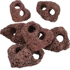 6Pcs Aquarium Lava Rock - Fish Tank Aquarium Decorations Hideouts | Volcanic ...