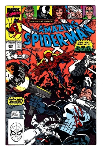 AMAZING SPIDER-MAN 331,   VF (8.0), PUNISHER, BLACK CAT and VENOM APP *