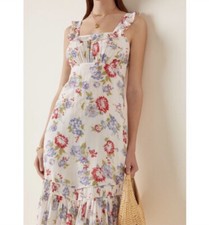 LoveShackFancy Weslan Midi Dress Cherry Skies Size 0