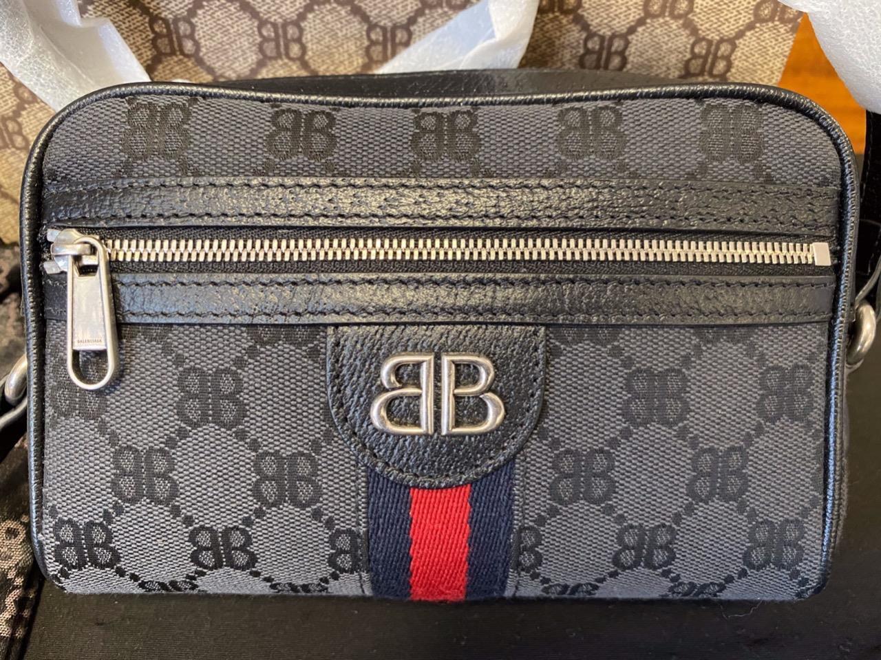 Gucci X Balenciaga The Hacker Project Black Monogram Jacquard Canvas Hacker  Camera Bag Silver Hardware, 2021 Available For Immediate Sale At Sotheby's