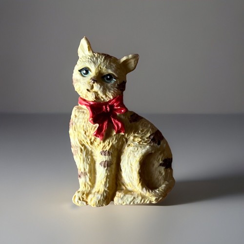 Vintage Cat With Red Ribbon 3D Fridge Magnet