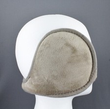 Tan Beige fleece ear muffs warmers behind head under hair fold up ear covers