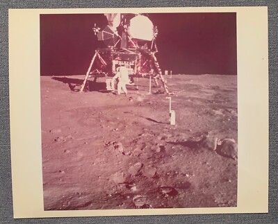 Vintage NASA Foto - Apollo 11 Buzz Aldrin EVA & Mondlandefähre