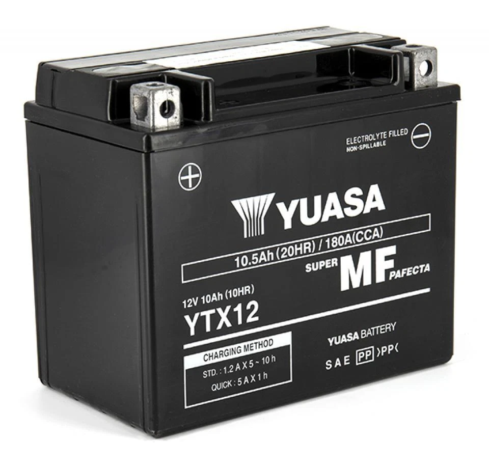 Batterie SLA Yuasa pour Moto Suzuki 650 Dl V-Strom Xt Abs 2015 à 2023 YTX12 / - Photo 4/4