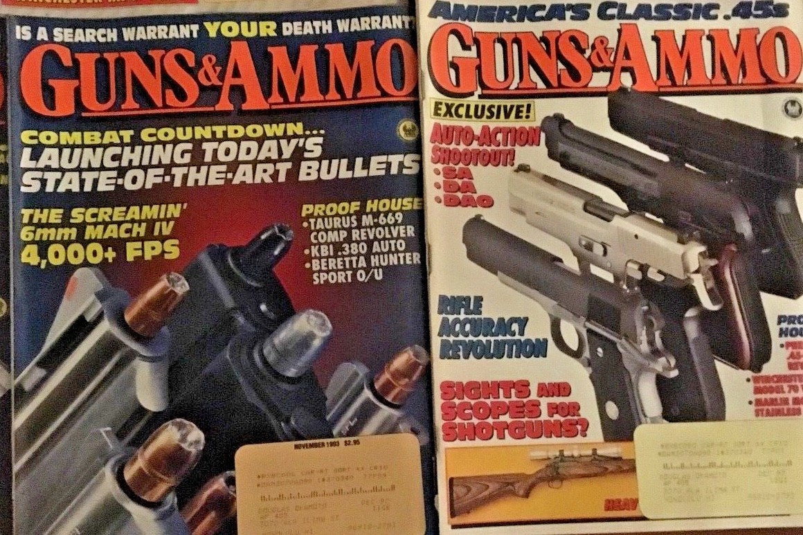 Guns and Ammo complete 1993 collection -12 Vintage issues
