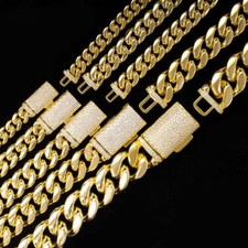 Heavy Gold Miami Cuban Chain With VVS Moissanite Clasp