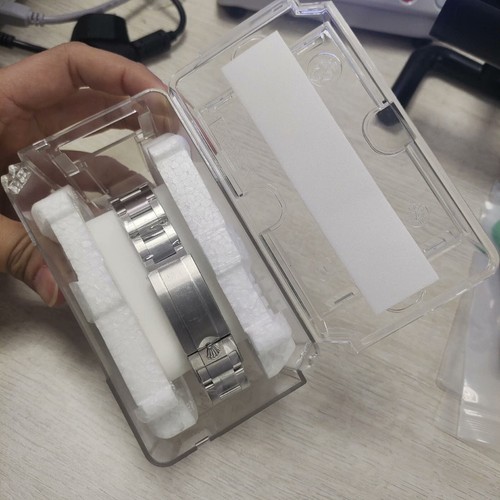 GRANDE Reloj Rolex Ataúd Plástico Transparente Caja Reloj Viaje Almacenamiento - Imagen 5 de 9