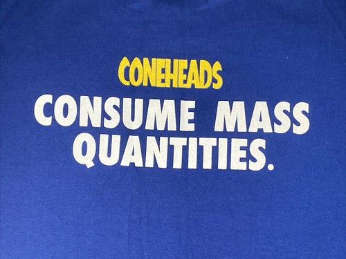 Vtg 90s Coneheads Official Saturday Night Live SNL T-Shirt Large Blue Aykroyd - Picture 6 of 6
