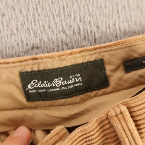 Eddie Bauer Hose Herren 33 beige hellbraun 100% Baumwolle Cord schwer warm 33x30 - Bild 3 von 8