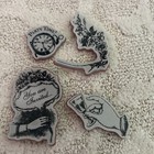 New Set Of 4 Unmounted Rubber Stamps You’re Invited , Party Time  — photo 1