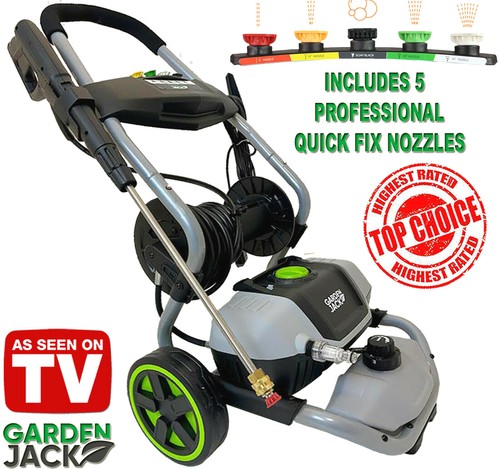 Electric Pressure Washer 1800W 140 BAR with Hose Brass Lance 5 Jet Wash