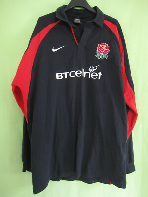 Maillot Vintage Angleterre Rugby Des Années 80 - Blanc Coton Taille XXL