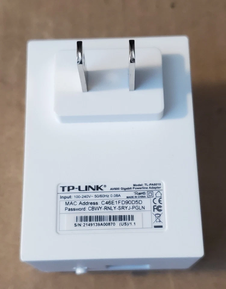 TP-LINK TL-PA6010.AV600 Gigabit Powerline Adapter 600Mbps.network.internet. - Image 3 of 3