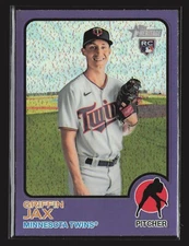 2022 Topps Heritage Chrome #268 Griffin Jax Purple Refractor Rookie RC Twins
