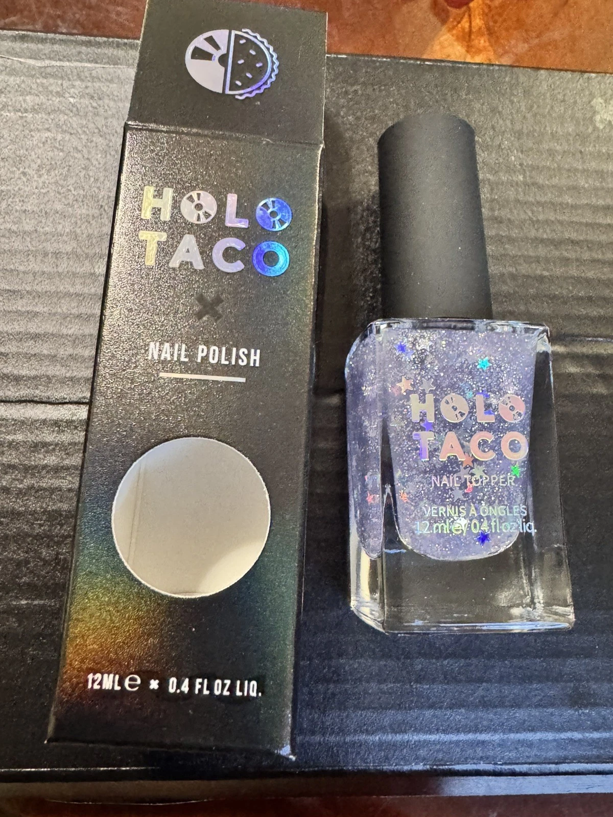 Holo Taco - Shooting Star Taco Nail Topper - Silver/ Holographic New with Box