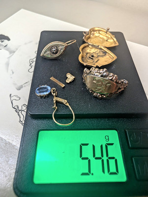 Goldbruch,9/14/18/24 Karat.  Geprüft
