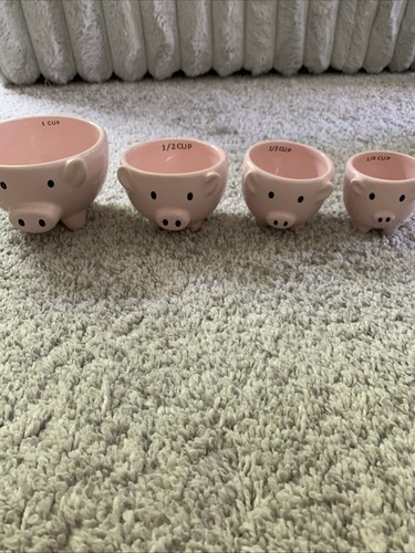 Rosa Schwein Nesting Messbecher