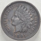 1891 INDIAN HEAD Cent VERY NICE - FULL LIBERTY - 4 DIAMONDS - (HIGH GRADE) e823