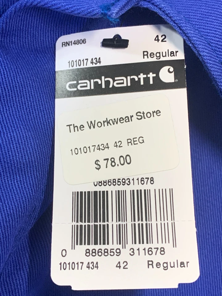 Carhartt Flame Resistant Men Coverall Size 42 Regular 101017-434 - NEW - Image 4 of 4