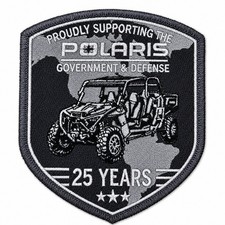 Polaris Proudly Supporting The Mission 25 Years Defense Patch Hook & Loop New