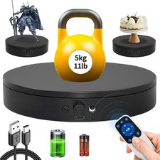 Motorized Rotating Display Stand with Remote, 7.87in 360 Electric Turntable for