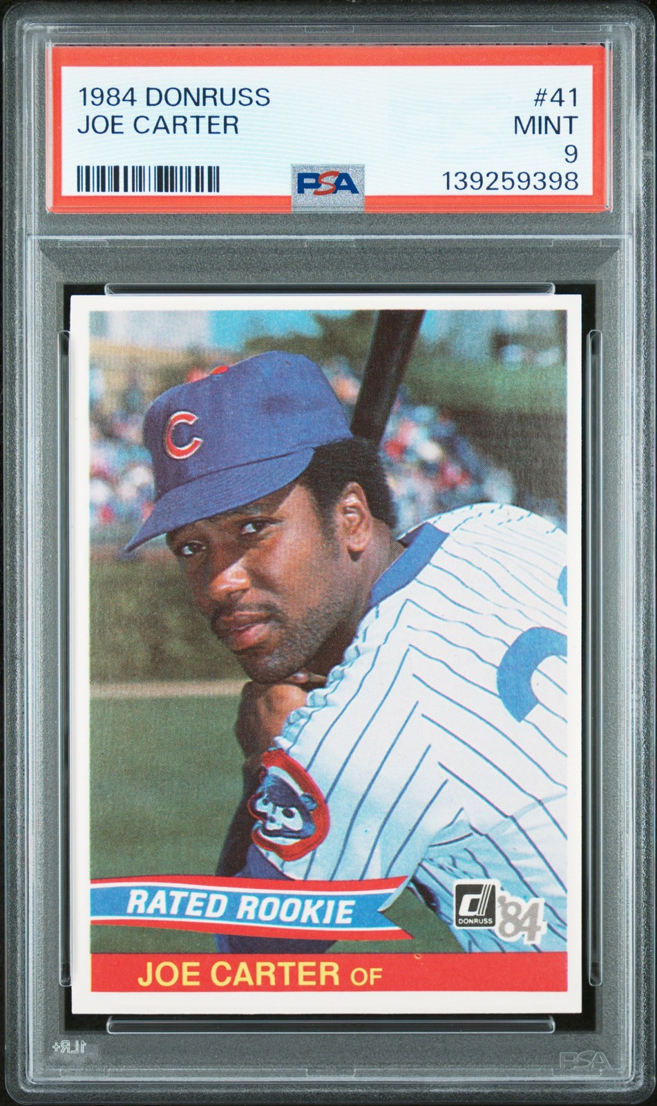 1984 DONRUSS #41 JOE CARTER PSA 9