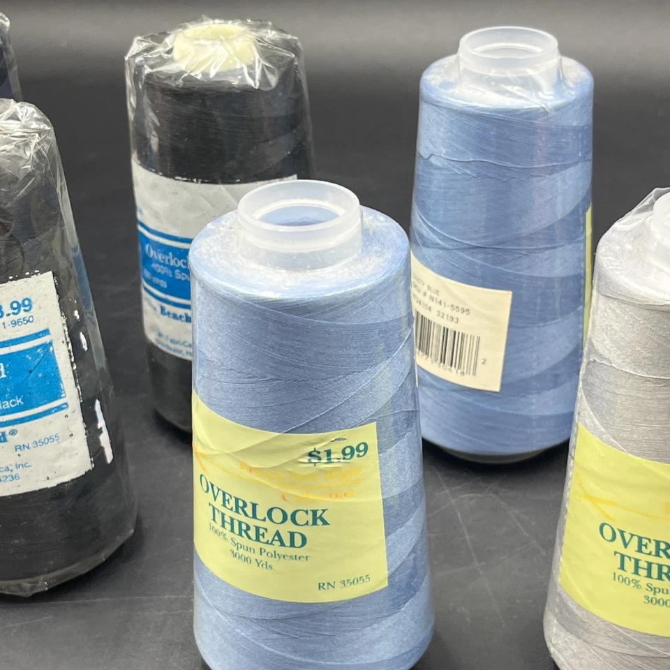 10 Cones Overlock Thread Priced Sew Right Collection 3000yd Cone New Sealed - Image 4 of 4