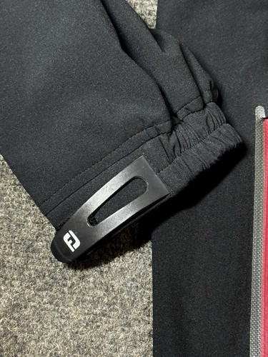 DryJoys by FootJoy Tour XP Quarter Zip Golf Jacket-Black Red-Waterproof Rain-2XL - Picture 3 of 10
